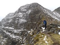 The descent from Tom na Gruagaich The descent from Tom na Gruagaich