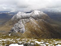 The Horns with Beinn Dearg beyond The Horns with Beinn Dearg beyond