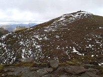 Tom na Gruagaich from the south top Tom na Gruagaich from the south top