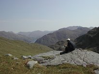 A rest stop on the way up Druim a A rest stop on the way up Druim a