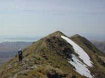 Howard on the summit ridge Howard on the summit ridge