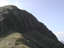 Looking back to the crags of Stob a Looking back to the crags of Stob a