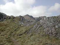 Meall Buidhe and the path Meall Buidhe and the path