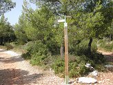 Signposts on the GR 51 near the summit of Cap Gros Signposts on the GR 51 near the summit of Cap Gros