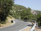 The road winds down from the Col du Corps de Garde The road winds down from the Col du Corps de Garde